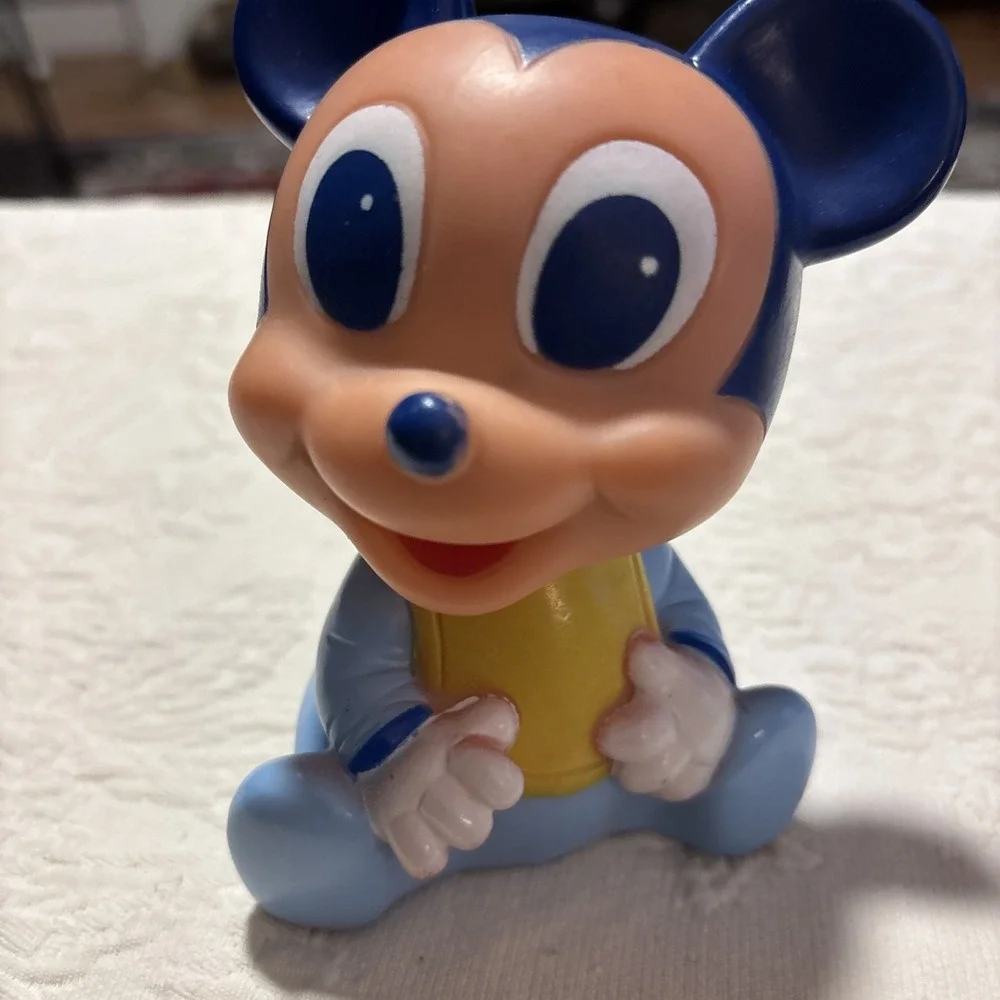 Vintage 1980's Disney Baby Mickey Mouse Squeeze Toy